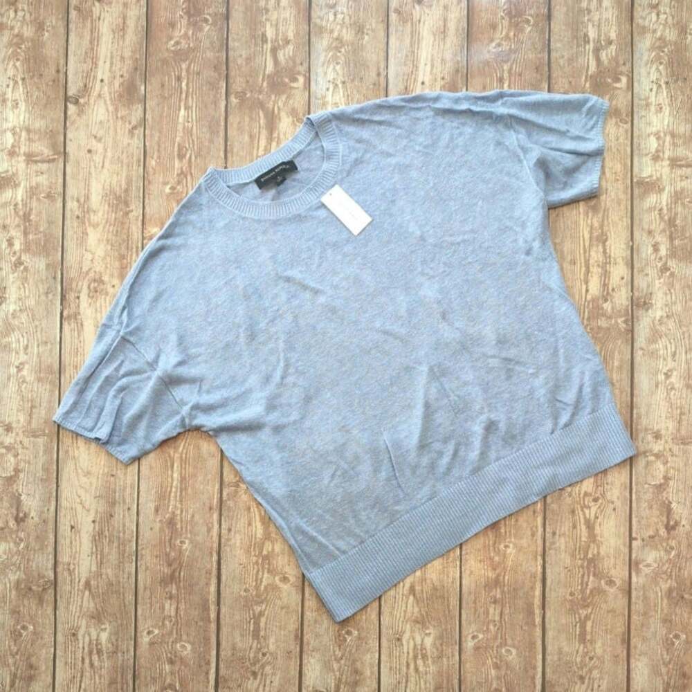 NEW Banana Republic Fern Linen-Blend Short-Sleeve Sweater - Size Small - NWT TOP
